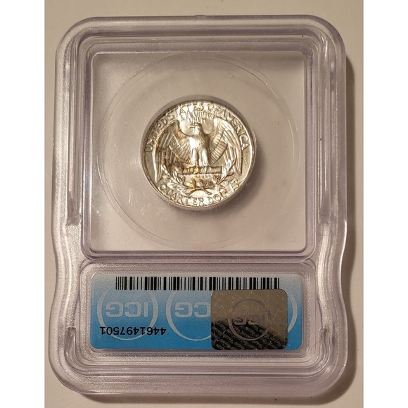 1963 Washington Quarter Unc MS67+ ICG Toning - Picture 2 of 4